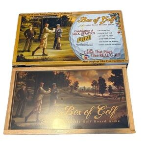 Vintage Box of Golf Board Game NEW 2003 Deluxe Rare Wood HEAVY